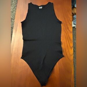 Classic Black Ribbed Bodysuits